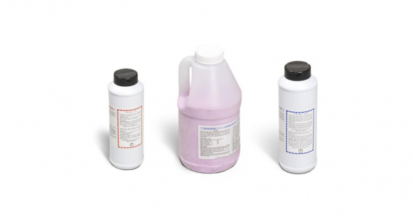 chemical neutralisers and mercury indicator bottles