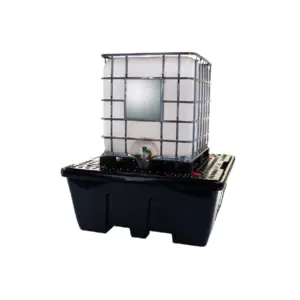 Nestable single IBC sump pallet